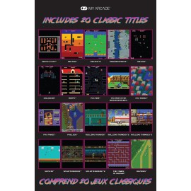 My Arcade Mini Player 10 Inch Arcade Machine: 20 Built In Games, Fully Playable, Pac-Man, Galaga, Mappy and More, 4.25 Inch Color Display, Speakers, Volume Controls, Headphone Jack, Micro USB Powered