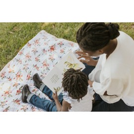 Little Unicorn Premium Quilted Throw | Super Soft, Multi-Layered Muslin XL Blanket| Great for Kids & Families (Watercolor Roses)