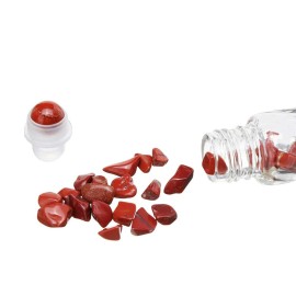 Clear Glass Roller Bottles,10 Pack 10ml 0.33fl oz Gemstone Roller Ball For Essential Oils,Natural Crystal Stones Roller Balls With Silver Lid,Thick Glass Roll on Bottle-Healing Crystal Chips Inside Clear Glass Roller Bottles,10 Pack 10ml 0.33fl oz Gemstone Roller Ball For Essential Oils,Natural Crystal Stones Roller Balls With Silver Lid,Thick Glass Roll on Bottle-Healing Crystal Chips Inside