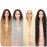 Style Icon 41 Lace Front Wigs Long Wavy Synthetic Wigs with Baby Hair Half Hand Tied 130% Density Wigs (41, 1B)