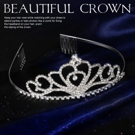 Teenitor Crown, 5pcs Tiaras for Women, Tiara Crown, Silver Tiara for Little Girls Rhinestone Headbands Wedding Headband Party Teenitor Crown, 5pcs Tiaras for Women, Tiara Crown, Silver Tiara for Little Girls Rhinestone Headbands Wedding Headband Party