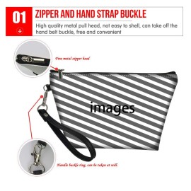 Mumeson Cute Pug Print PU Leather Cosmetic Pouch Travel Casual Handle Toiletry Storage Bag