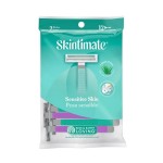 Skintimate Sensitive Twin Blade Disposable Razor (12 Count) - White - Women with Sensitive Skin