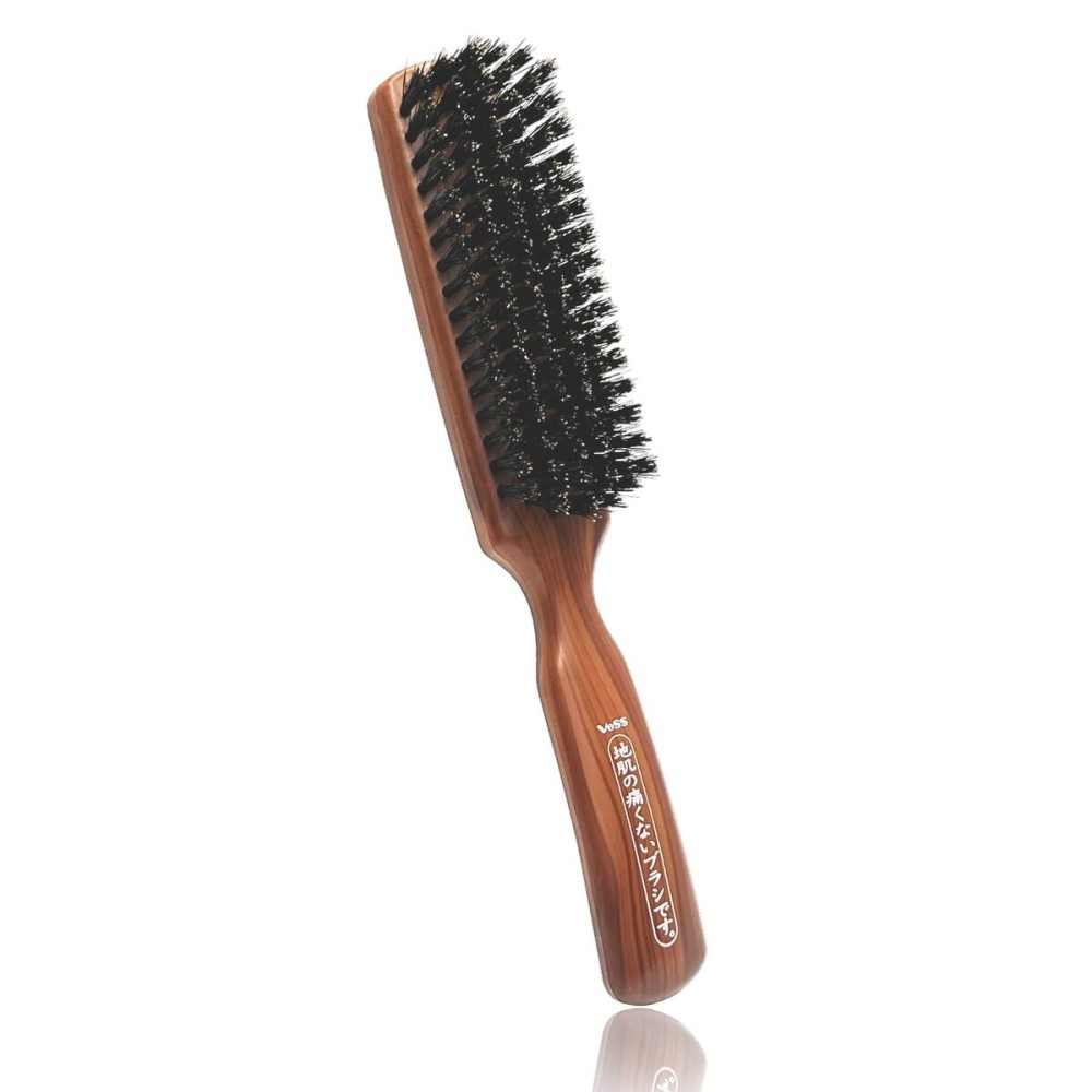 VESS Hair Brush without Pain on Skin: For People with Thin Hair, Sensitive Skin - Specialized for Glossing, Preventing Breakage, Brushing, and Healthy Growth