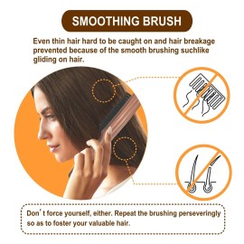 VESS Hair Brush without Pain on Skin: For People with Thin Hair, Sensitive Skin - Specialized for Glossing, Preventing Breakage, Brushing, and Healthy Growth