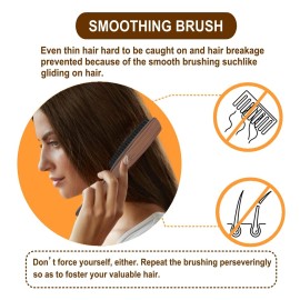 Hair Brush for Glossy and Tangle-Free Thin Hair: Soft Bristles to Prevent Breakage and Reduce Pain on Sensitive Scalps