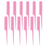 Krest Cleopatra 8-1/2 inch Rattail Combs Extra Fine Tooth.Rat Tail Comb Model 441. Color Fresh Pink. 1 Dozen.