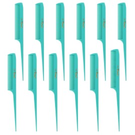 Krest Cleopatra 8-1/2 inch Rattail Combs Extra Fine Tooth.Rat Tail Comb Model 441 Color Fresh Mint. 1 dozen.