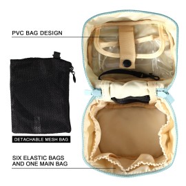 Makeup Brush Organizer Artist Small Makeup Bag Brushes Set Case Professional Travelling Brush Pen Pencil Holder Make Up Cup Storage Organizer Case Pencil Pouch Cosmetic Bag for Travel