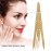 Eyebrow Ruler with Golden Ratio, Stainless Steel Eyebrow Measuring Ruler Eyebrow Caliper, Flexible Removable Ruler, Semi Permanent Eyebrow Tattoo Designing Shaping Tools, Makeup Measure Tool (Glod)