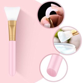 Tbestmax 6 Silicone Face Mask Brushes Facial Mud Applicator Clay Tools and 6 Spa Facial Headband Terry Cloth