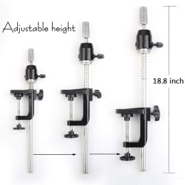 ZQIAN BEAUTY Scalable Wig Stand C Clamp Wig Head Stand Metal Mannequin Head Stand Holder Adjustable Height C-Clamp Table Stand Holder for Wig Doll Head ZQIAN BEAUTY Scalable Wig Stand C Clamp Wig Head Stand Metal Mannequin Head Stand Holder Adjustable Height C-Clamp Table Stand Holder for Wig Doll Head