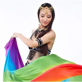 Big Red Crystal Rhinestone Head Chain Belly Dance Accessories Headpiece (Gold)