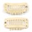 20pcs Metal Snap Clips for Hair Extensions DIY Clip in on Hair Extension Wigs 9 Teeth 32mm 1.2g/pc Black Brown Beige Color (Beige)