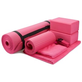 BalanceFrom 7-Piece Yoga Set with 71x24x0.5 Inches..