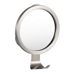 Ettori Shower Mirror Fogless for Shaving with Razor Holder, Powerful Lock Suction Fogless Mirror for Shower