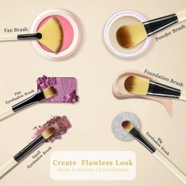 Makeup Brush Set with Case - 12 Pcs Makeup Brush Sets for Foundation Beauty Eyeshadow Blush Powder Concealer Contour Brushes Kit with Black Case Makeup Brush Set with Case - 12 Pcs Makeup Brush Sets for Foundation Beauty Eyeshadow Blush Powder Concealer Contour Brushes Kit with Black Case