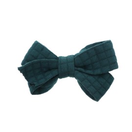 Hunter Quilted Cotton Bow Clip For Girls Toddlers Small