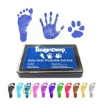 ReignDrop Ink Pad For Baby Footprint & Handprint - Creates Impressive Long Lasting Keepsake Stamp for Infant & Kids. Smudge Proof, Easy to Wipe Off Skin, Safe & Gentle Acid Free(Dark Blue)