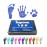 ReignDrop Ink Pad For Baby Footprint & Handprint - Creates Impressive Long Lasting Keepsake Stamp for Infant & Kids. Smudge Proof, Easy to Wipe Off Skin, Safe & Gentle Acid Free(Dark Blue)