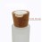 1PC 100ml/3.4oz Upscale Empty Refillable Frosted Glass Bottles Portable Cosmetic Jar Container Pot Vial Holder with Eco-friendly Bamboo Press Disk Top Cap for Lotion Essential Oil Essence Toner