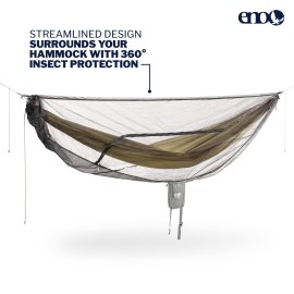 ENO, Eagles Nest Outfitters Guardian SL Bug Net, Hammock Bug Netting, Charcoal