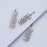 Lux Accessories Silvertone DREAM HOPE LOVE Crystal Rhinestones Fashion Clips