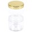 Beauticom 4 oz. (120g/120ML, Quantity: 6 Pieces) Thick Wall Round Leak Proof Clear Acrylic Jars w/Lids for Beauty, GOLD, 6 Pieces (6 Jars + Lids Together),