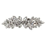 Faship Gorgeous Clear Rhinestone Crystal Flower Barrette Clip