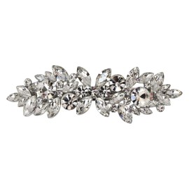 Faship Gorgeous Clear Rhinestone Crystal Flower Barrette Clip Faship Gorgeous Clear Rhinestone Crystal Flower Barrette Clip