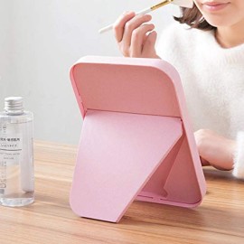 Coobbar Foldable Desktop Princess Mirror - Square, Simple, Portable Makeup Mirror for Women (Green)