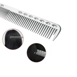 2 pcs Stainless Steel Hair Combs Anti Static Styling Comb Hairdressing Barbers Combs (Silver)