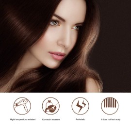 2 pcs Stainless Steel Hair Combs Anti Static Styling Comb Hairdressing Barbers Combs (Silver)