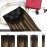 Moresoo Clip in Hair Extensions Remy Double Weft Human Hair Clip in Extensions Balayage Straight Hair Extensions for Women Ombre Black to Brown with Dark Blonde 7pcs 120g 16inch