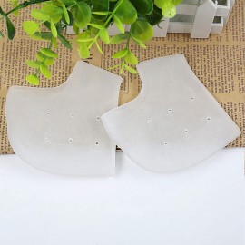 BrilliStar Moisturizing Gel Heel Socks, Silicone, 2 Pairs, One Size, Dry Skin, Plantar Fasciitis & Heel Spurs Relief