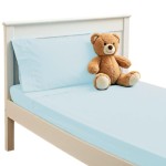 PLAIN PRINTED LINEN 3-Piece Toddler Sheet Set, 100% Cotton Fitted Sheet, Flat Sheet and Envelope Pillowcase, Toddler Bed Set,Crib Sheets Set,Mini Crib Sheets (Light Blue Solid)