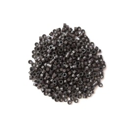 500 Pcs 5.0 mm Silicone Lined Micro Links Rings Hair Extensions Beads Silicone Lined Beads for Human Hair Extensions and Feather Extensions (Dark Brown) 500 Pcs 5.0 mm Silicone Lined Micro Links Rings Hair Extensions Beads Silicone Lined Beads for Human Hair Extensions and Feather Extensions (Dark Brown)