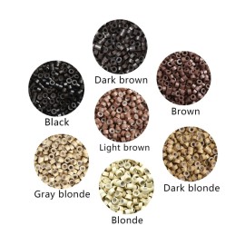 500 Pcs 5.0 mm Silicone Lined Micro Links Rings Hair Extensions Beads Silicone Lined Beads for Human Hair Extensions and Feather Extensions (Light Brown) 500 Pcs 5.0 mm Silicone Lined Micro Links Rings Hair Extensions Beads Silicone Lined Beads for Human Hair Extensions and Feather Extensions (Light Brown)