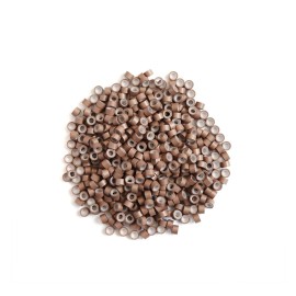 500 Pcs 5.0 mm Silicone Lined Micro Links Rings Hair Extensions Beads Silicone Lined Beads for Human Hair Extensions and Feather Extensions (Light Brown) 500 Pcs 5.0 mm Silicone Lined Micro Links Rings Hair Extensions Beads Silicone Lined Beads for Human Hair Extensions and Feather Extensions (Light Brown)