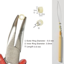 1000pcs Silicone Lined Micro Links Rings Beads Hair Feather Extensions 5.0x3.0x3.0 mm Hair Beads (Blonde) 1000pcs Silicone Lined Micro Links Rings Beads Hair Feather Extensions 5.0x3.0x3.0 mm Hair Beads (Blonde)