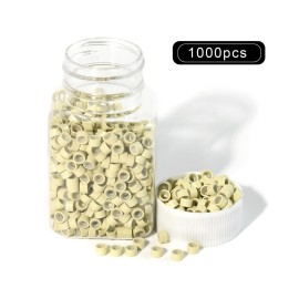 1000pcs Silicone Lined Micro Links Rings Beads Hair Feather Extensions 5.0x3.0x3.0 mm Hair Beads (Blonde) 1000pcs Silicone Lined Micro Links Rings Beads Hair Feather Extensions 5.0x3.0x3.0 mm Hair Beads (Blonde)
