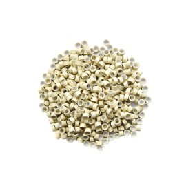 500 Pcs 5.0 mm Silicone Lined Micro Links Rings Hair Extensions Beads Silicone Lined Beads for Human Hair Extensions and Feather Extensions (Blonde)