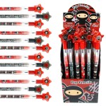 TINYMILLS 24 Pcs Ninjas Multi Point Stackable Push Pencil Assortment with Eraser for Ninja Birthday Party Favor Prize Carnival Goodie Bag Stuffers Classroom Rewards Pinata Fillers
