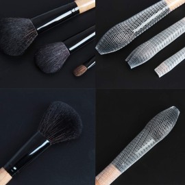 200 Pack Protect Pro Makeup Brush Protector Reusable Expandable Mesh Cover for Eyeshadow Brush