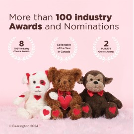 Bearington Hedgehog Stuffed Animal Plush 6 in Ideal for Valentine\'s Gift for Kids