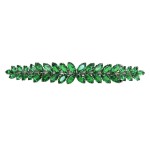 Faship Gorgeous Green CZ Crystal floral Hair Barrette