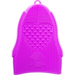 ScivoKaval Makeup Brush Cleaner Glove Mat Mitt Silicone Cosmetic Cleaning Scrubber Tool Face Brushes and Eye Brush Washing Pad Light Purple