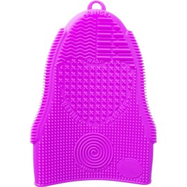 ScivoKaval Makeup Brush Cleaner Glove Mat Mitt Silicone Cosmetic Cleaning Scrubber Tool Face Brushes and Eye Brush Washing Pad Light Purple