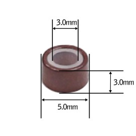 200Pcs Beads Silicone Aluminium Micro Nano Rings 5.0x3.0x3.0 mm Lined For I Tip/Nano Hair Extensions Tool Beads (Brown Color)