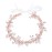 Ammei Headpiece Bridal Headpiece Rose Gold Wedding Headband Flower Leaves Design Hair Vine With Pearls And Rhinestones
